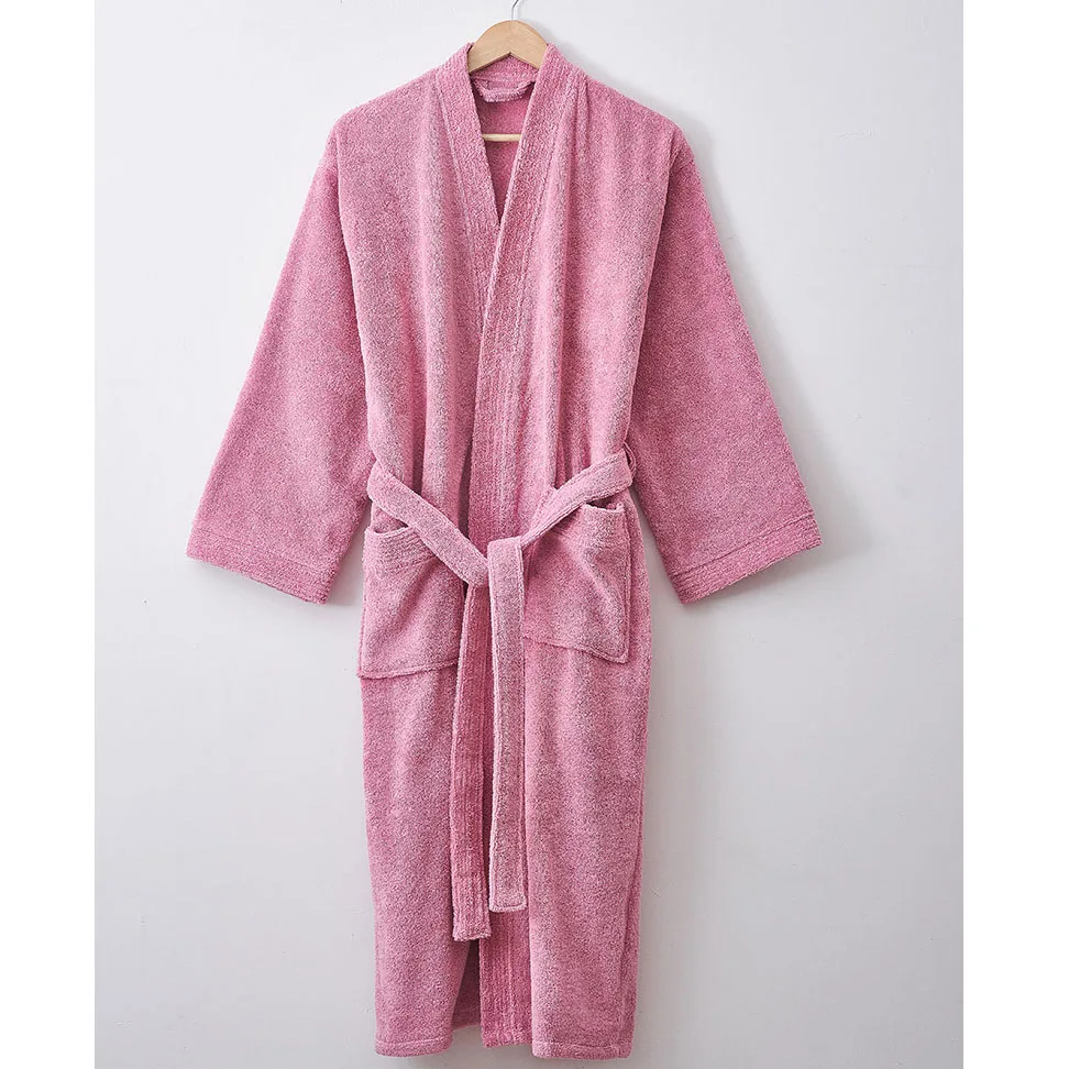 CAVME 4 Pink CAVME, кимоно из чистого хлопка, махровый банный халат, отельное полотенце, халат для пар размера плюс, халаты, ночная рубашка, домашняя одежда, персональный логотип, на заказ - Цвет: CAVME 4 Pink