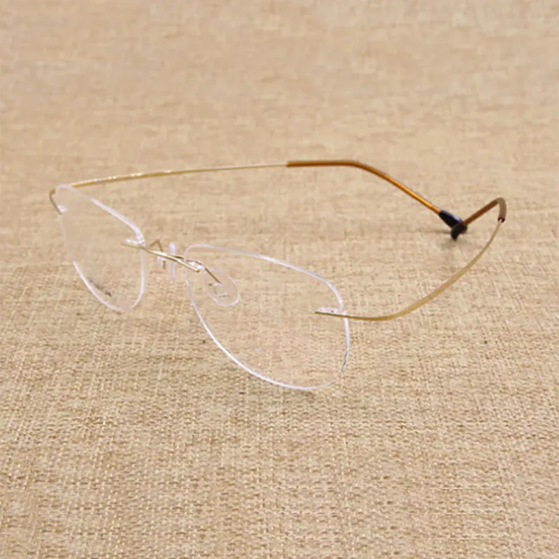 Оправа для очков без оправы из титанового сплава с эффектом памяти|rimless eyeglasses|fashion
