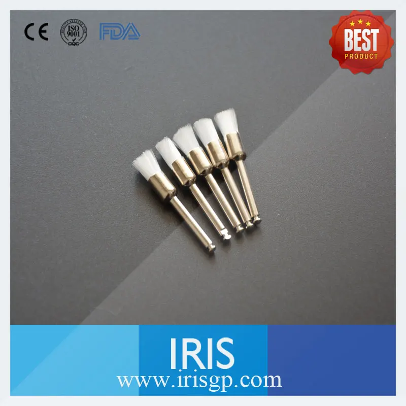 

[IRIS] 200 Pcs/lot 1# Hot Dental Prophy Brush White Nylon Cup Type Polishing Brush Dental Small Tools Material