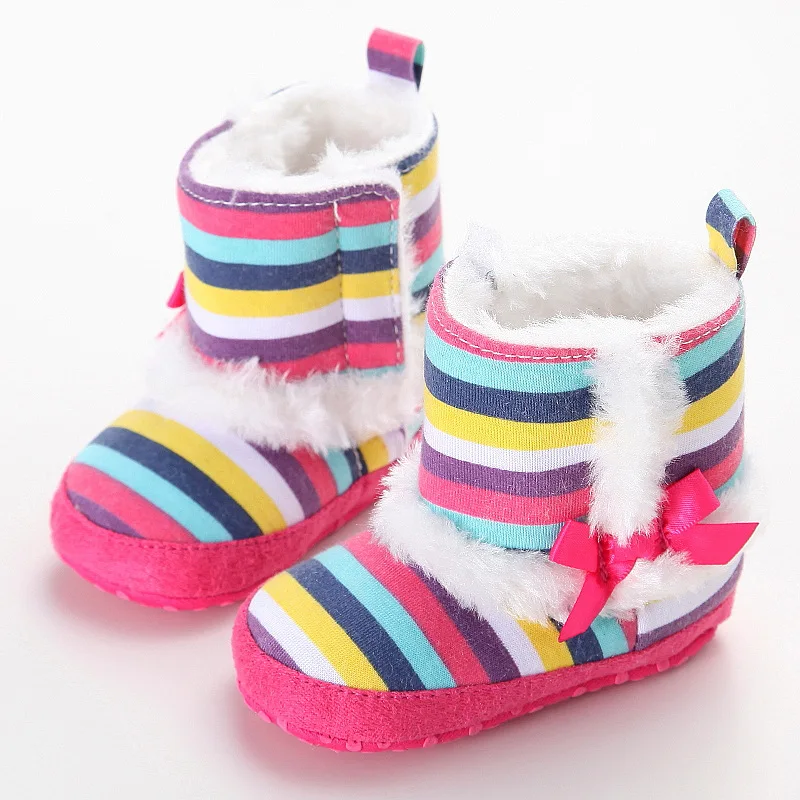 

Foreign trade female baby explosion models striped warm baby toddler shoes