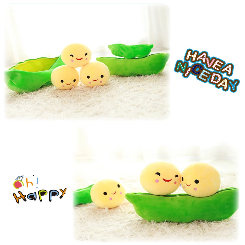 25cm cartoon cute pea doll soft plush toy pillow cushion sleeping children's toys gift | Игрушки и хобби