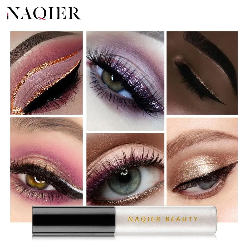 Подводка для глаз NAQIER блестящая подводка водостойкая жидкая блестящие тени век