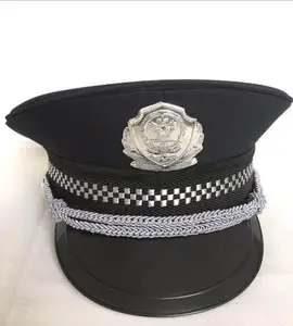 Новая Черная полицейская шляпа для взрослых, Полицейская шляпа для косплея, головной убор для косплея полиции на Хэллоуин