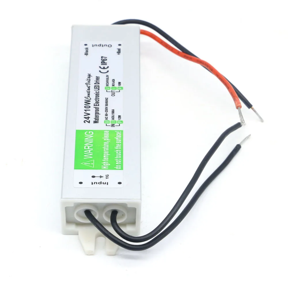 DC 24V источник питания светодиодный драйвер Водонепроницаемый IP67 трансформатор AC
