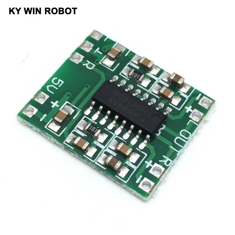 5PCS PAM8403 Super mini digital amplifier board 2 * 3W Class D digital amplifier board efficient 2.5 to 5V USB power supply