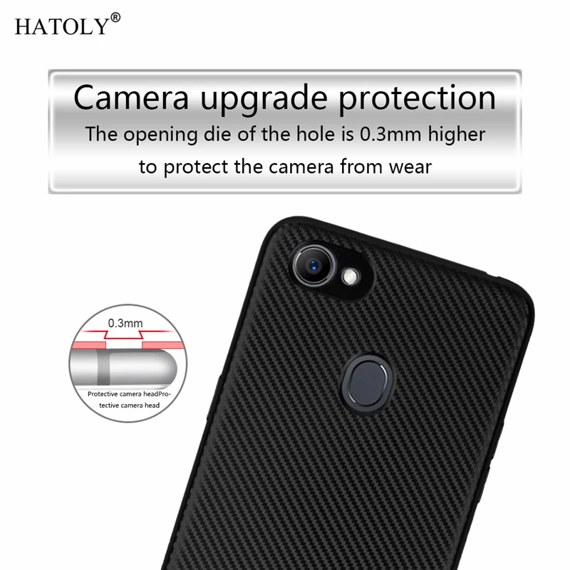 Чехол hatoly Oppo F7 чехол мягкая резиновая силиконовая Броня защитный для телефона