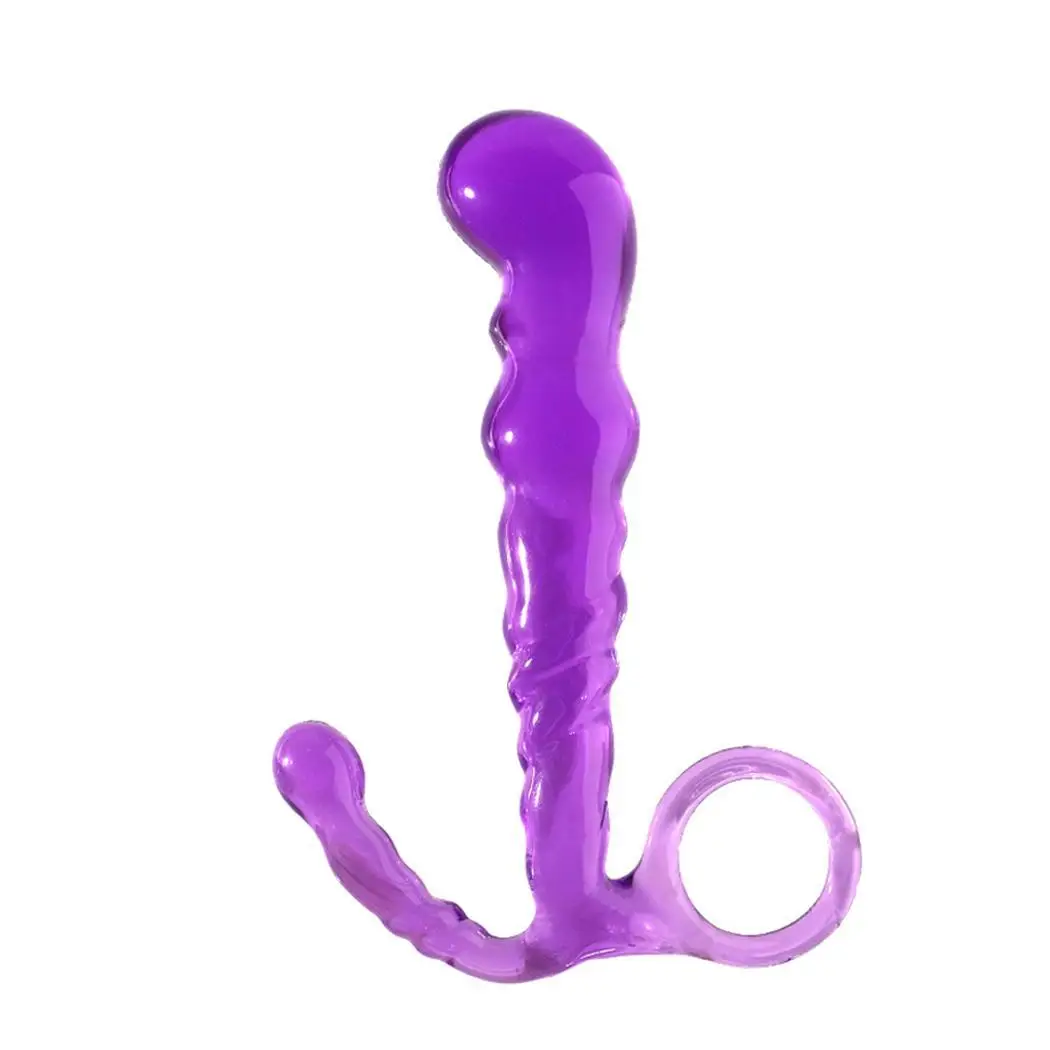 Li bo Прозрачная силиконовая Анальная Секс-игрушки черная пробка массажный