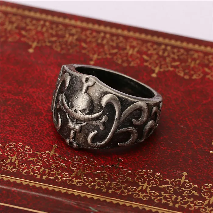 12 шт./лот распродажа Крутое Большое белое кольцо с бородкой Ace для мужчин