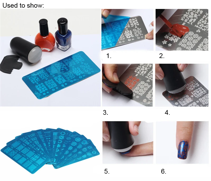 1 шт. штампованные пластины для ногтей новый дизайн штамп carimbo de unha 6*12 см шаблон из