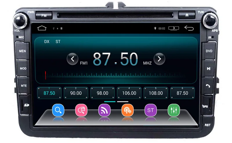 Android 5 1 автомобильная навигация GPS DVD для VW/Volkswagen/Passat/POLO/GOLF/Skoda/Seat с радио BT USB AUX SD MP3