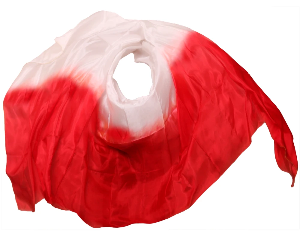 2017 design 100% real silk belly dance veil, cheap dance veils,tari perut kostum veil wholesale 250*114cm Red + white