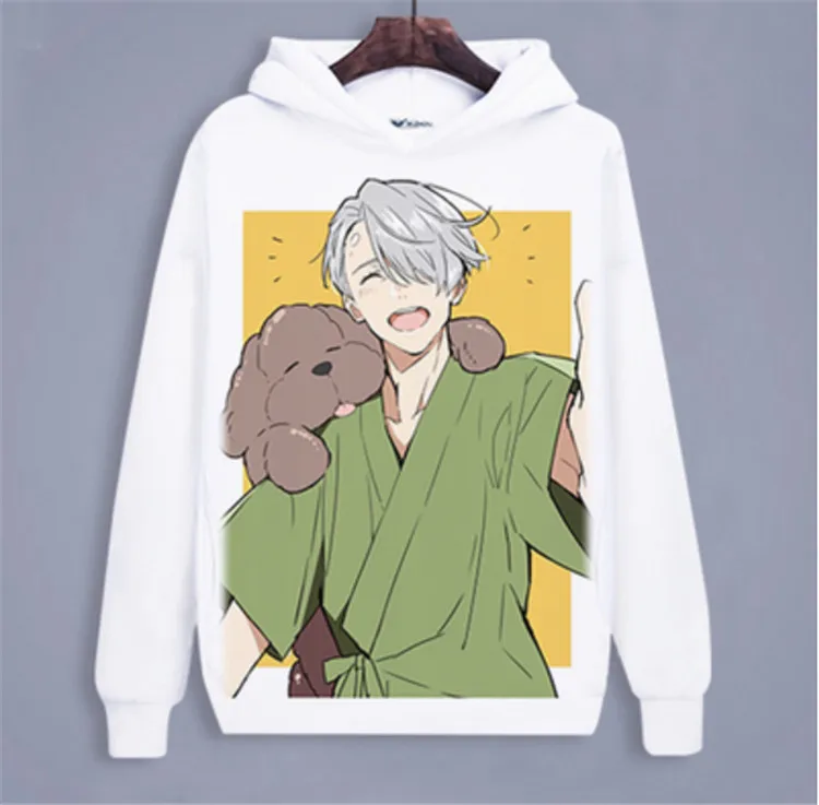 Men women Hoodies Anime YURI! on ICE Harajuku lovely lovers Clothing Unisex Adults Casual Clothes Sweatshirt Hoodie Tops