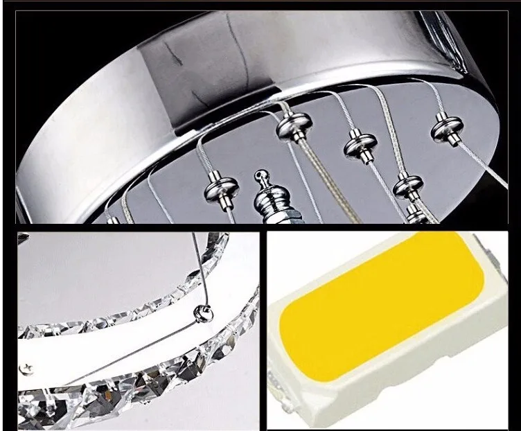 Современная хрустальная светодиодная люстра лампа осветительное