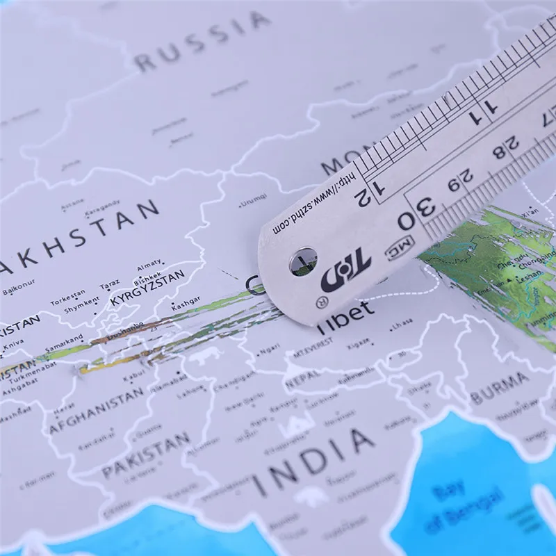 Роскошная красочная карта мира для путешествий по океану персонализированная