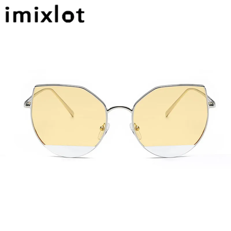 IMIXLOT модные брендовые солнцезащитные очки кошачий глаз Для женщин мужчин Винтаж