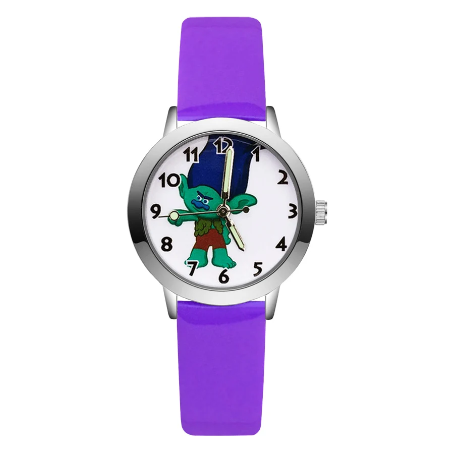 Часы Детские кварцевые с кожаным ремешком модные милые Мультяшные в стиле