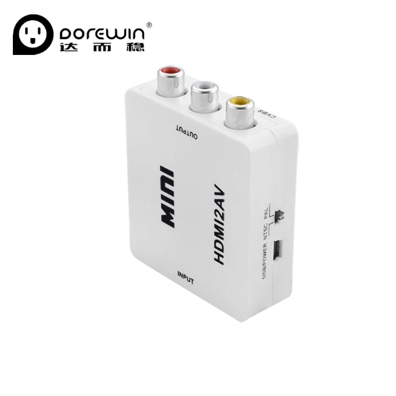 Dorewin HDMI К AV RCA конвертер к av адаптер Android ТВ Smart Box ноутбука Chromecast для 1080 P 720 480 NTSC/PAL