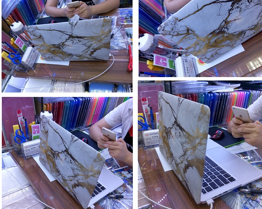 Чехол JUNWER с мраморной текстурой для Apple Macbook Air Pro Retina 11 13 15 дюймов Сумка ноутбука