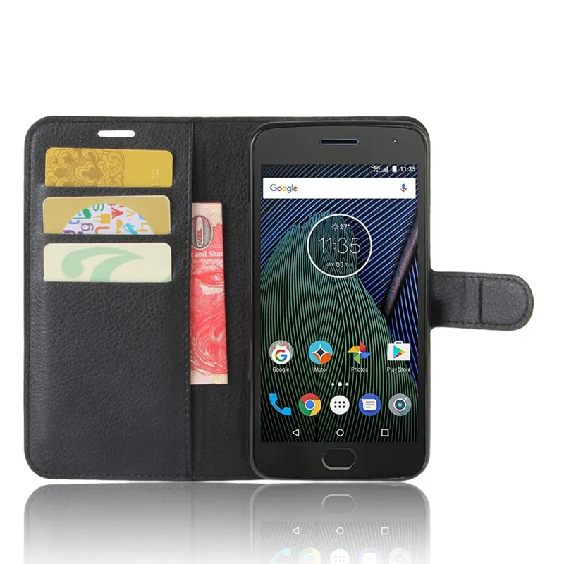 Для Motorola Moto G5 Plus чехол-кошелек из искусственной кожи задняя крышка чехол для телефона для Motorola G5 плюс XT1687 XT1684 XT1685 Чехол Флип сумка