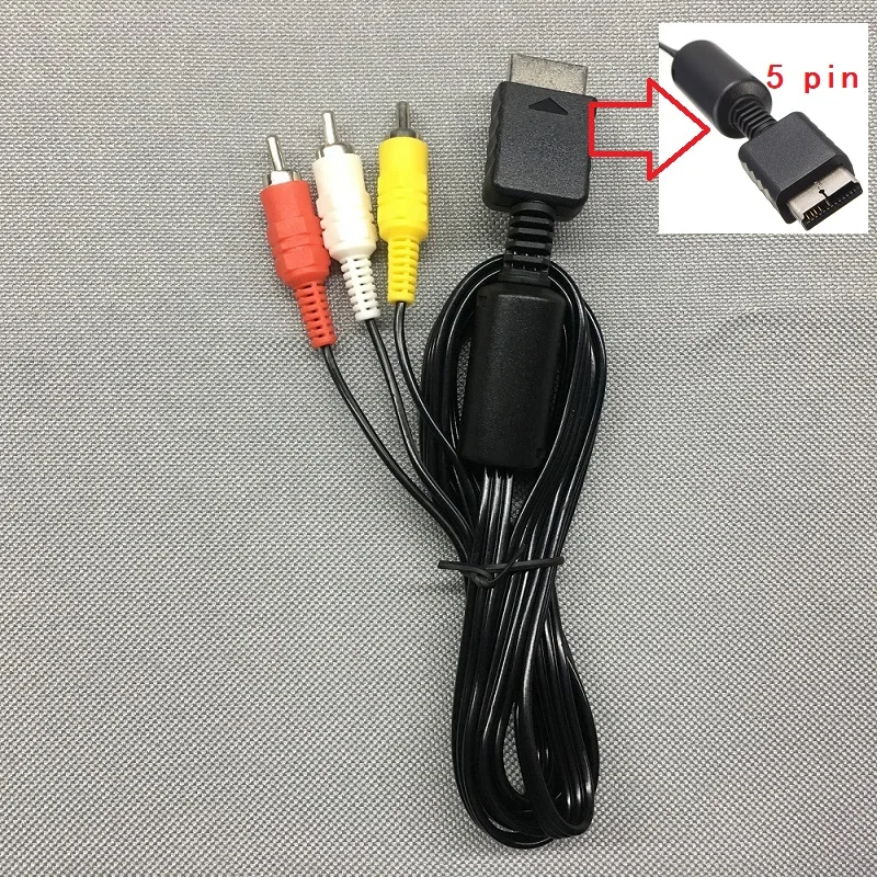 FZQWEG  10 PCS High quality RCA to AV Audio Video Cable TV Lead for Play station for PS1 /PS2 /PS3 Consoles
