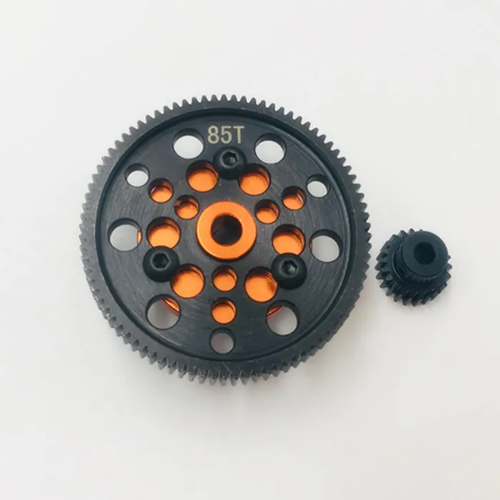KYX усиление стали 48P 85T зубчатая шестерня 22T моторная Шестерня для Axial scx10 wraith 1/10 rc