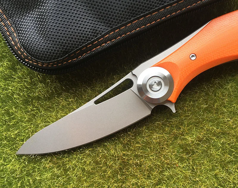 Складной нож Green thorn made Dark Flipper титановое лезвие D2 рукоятка G10 Походный для