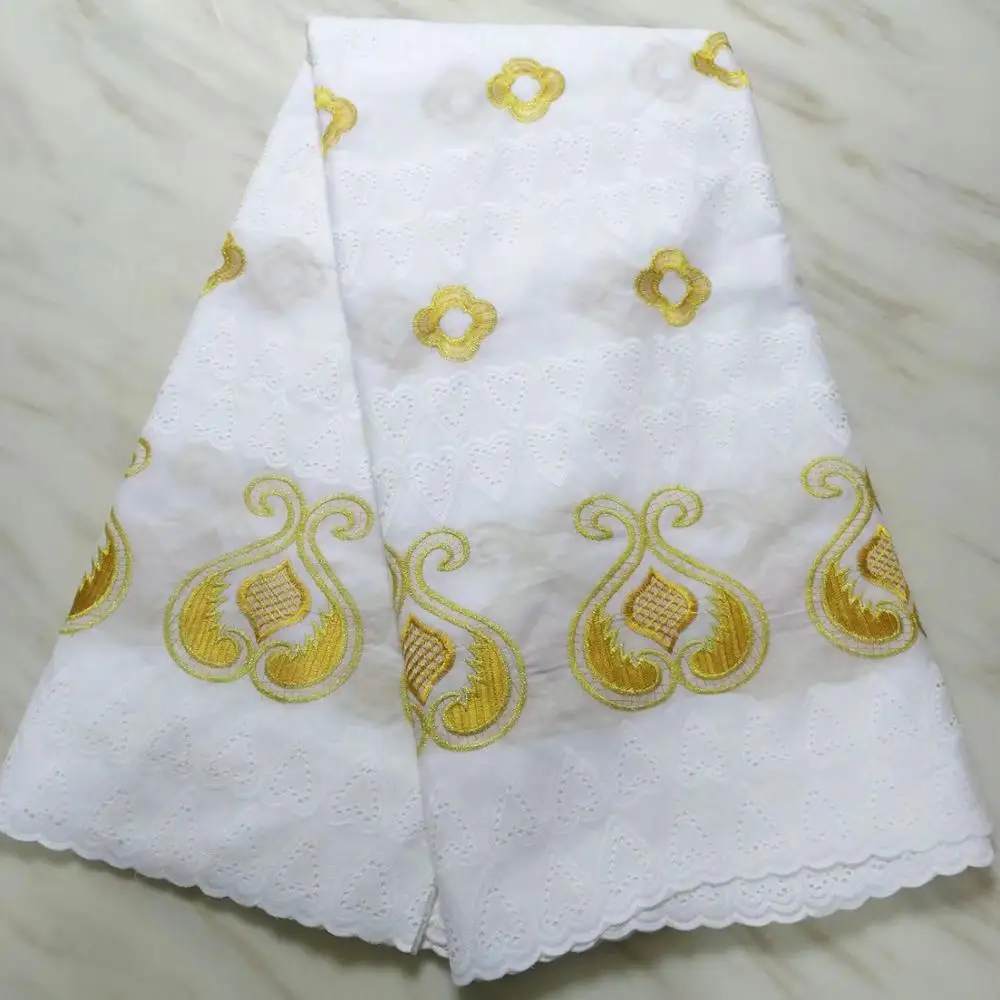 Высококачественная Белая швейцарская вуаль на шнурках 100% хлопок африканская