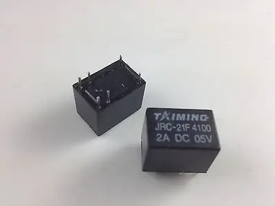 

10 шт. миниатюрное реле печатной платы JRC-21F 4100 2A DC 5V 6 контактов