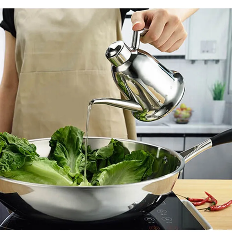 Герметичная банка для масляного уксуса соевого соуса 500 мл из нержавеющей стали