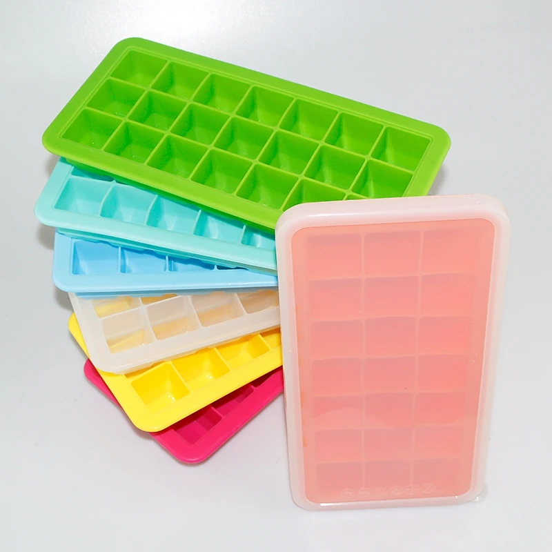 DIY площадь силикона лед решетки формы с крышкой льда замороженные внесении