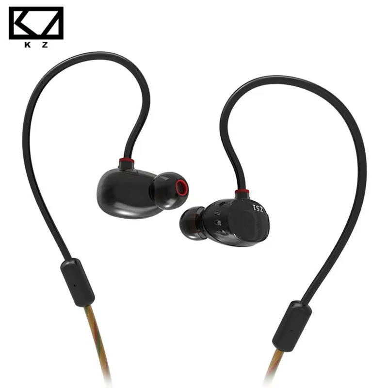Наушники вкладыши KZ ZS1 с микрофоном и двойным динамическим Драйвером|earphones with