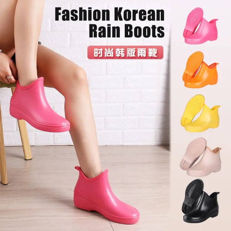 Aleafalling сезон весна зима женские резиновые сапоги непромокаемые кнопки