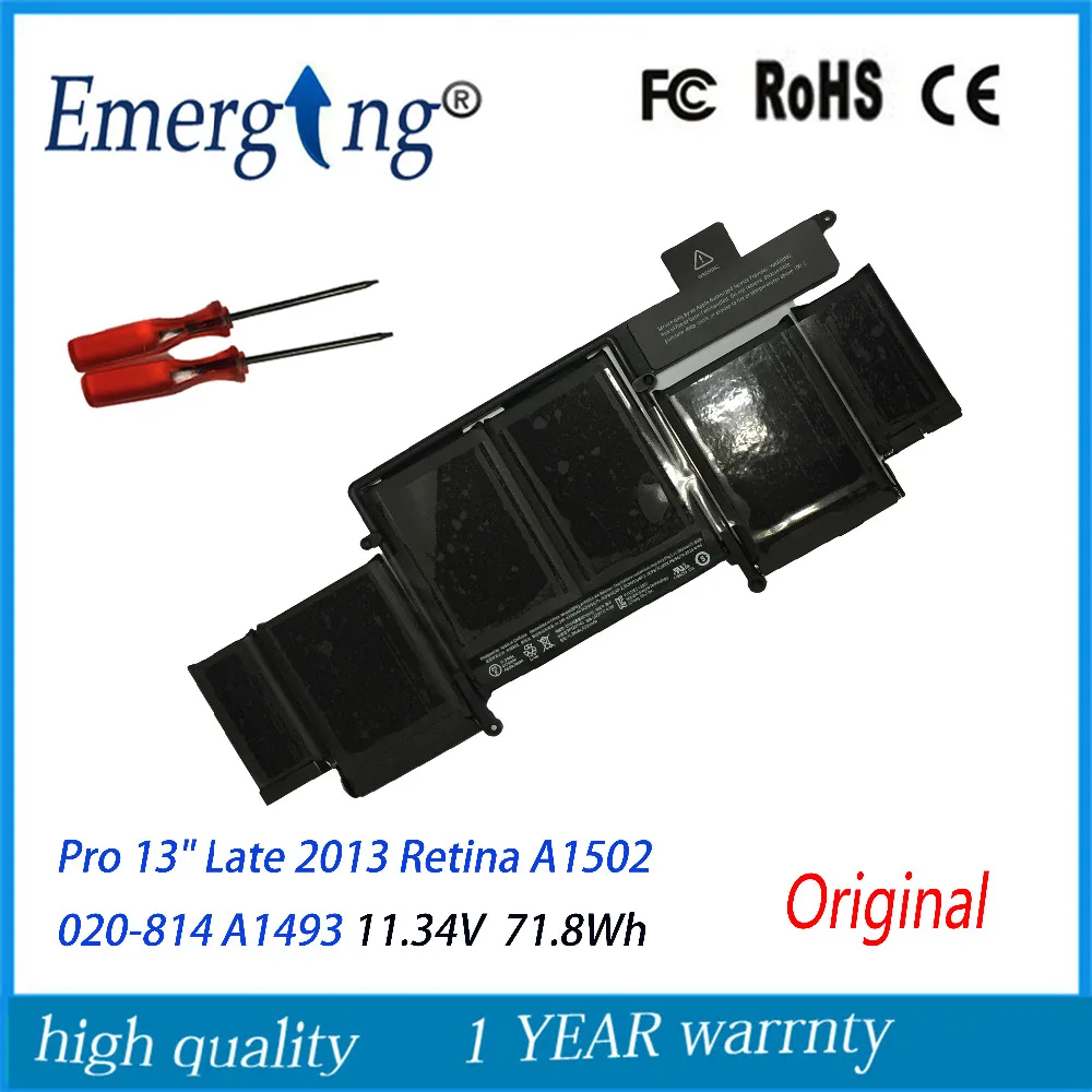 11 34 V 71.8Wh Оригинальный Новый A1493 ноутбук Батарея для apple MacBook Pro 13 &quotLate 2013 Mid 2014 Retina