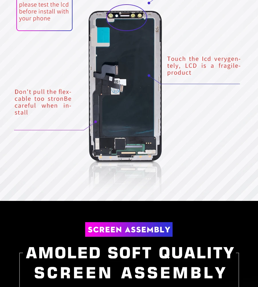 AUMOOK ЖК-дисплей для IPhone X XS MAX XR мягкий гибкий OLED AMOLED OEM Экран Дисплей для IPhone X XS Pantalla дигитайзер сборка