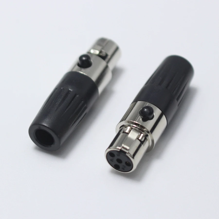 1 компл. Mini XLR 4 Pin штекер + гнездо P Аудио Микрофон монтаж шасси самоблокирующийся