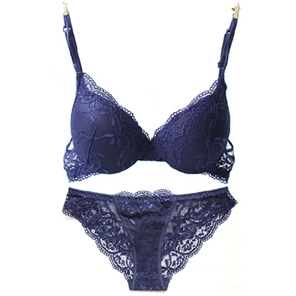 Женский комплект нижнего белья пуш-ап с бюстгальтером глубоким v-образным