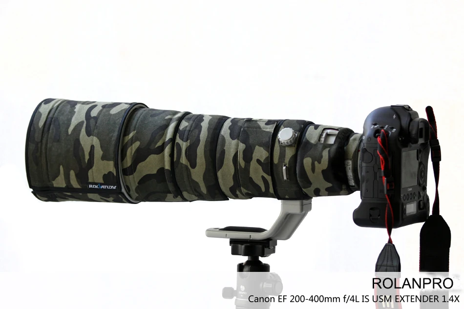 Линзы ROLANPRO камуфляжный чехол от дождя для Canon EF 200 400 мм f/4L IS USM Extender 1.4X защитный