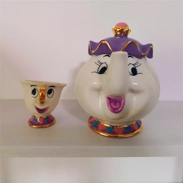 Красота и чудовище чай горшок кружки украшение дома мультфильм Mrs Potts Чип чай горшок послеобеденный воды чашки