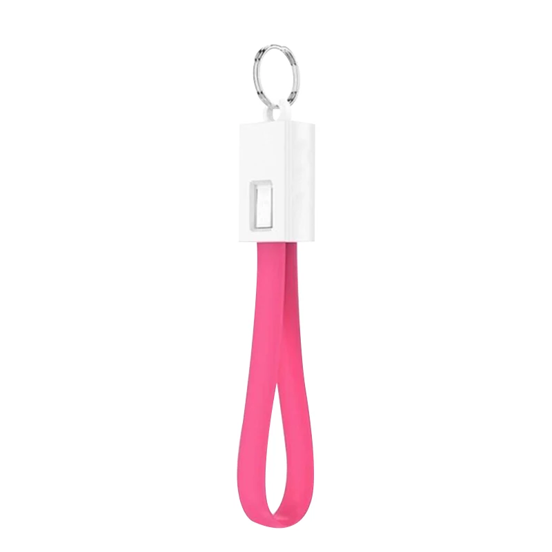 Розово-красный Многофункциональный usb-кабель для мобильного телефона, освещение, зарядное устройство, кабель для ключей, аксессуар, портативный зарядный шнур для синхронизации и передачи данных - Цвет: Розово-красный