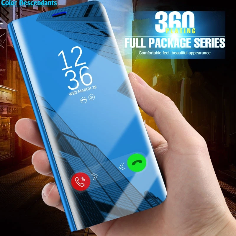Clear View Smart Зеркало чехол для телефона для samsung Galaxy S9 S8 S7 S6 Edge Plus Note 8 9 для A3 A5 A7 A8 J3 J7 чехол Funda