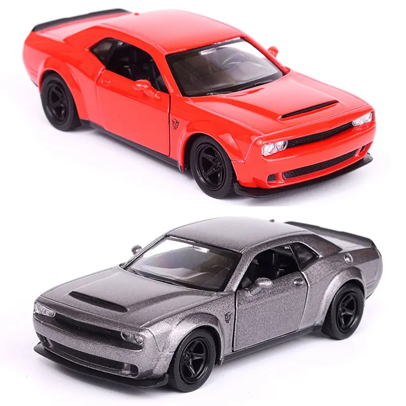 Домашний коврик имитация 1:36 Dodge Challenger SRT модель автомобиля литой диск Игрушечная
