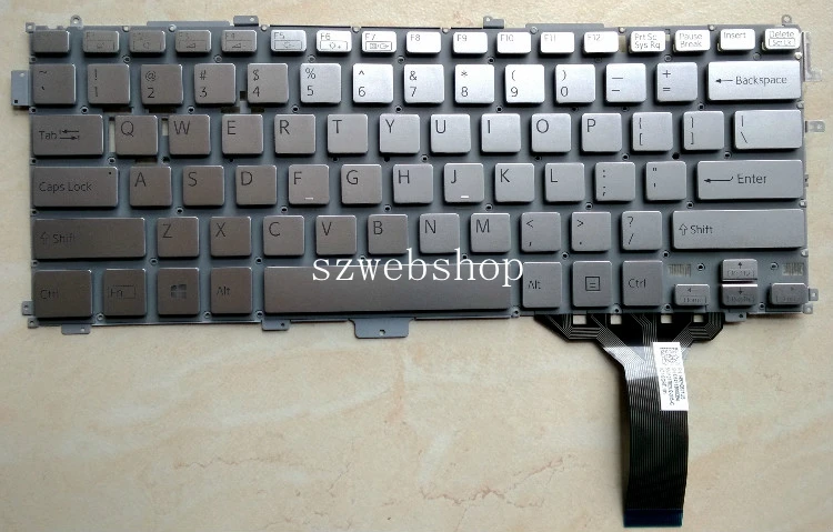 Новая Серебристая Клавиатура для ноутбука Sony VAIO Pro 13 SVP13 SVP1321 SVP132A16L SVP132A1CL SVP13A1CW