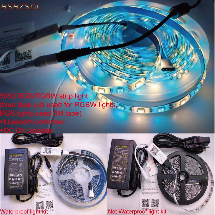 5 м/рулон 300 Светодиодная лента RGBW/RGB SMD 5050 Гибкая Водонепроницаемая ofip65/IP67 или IP20 с