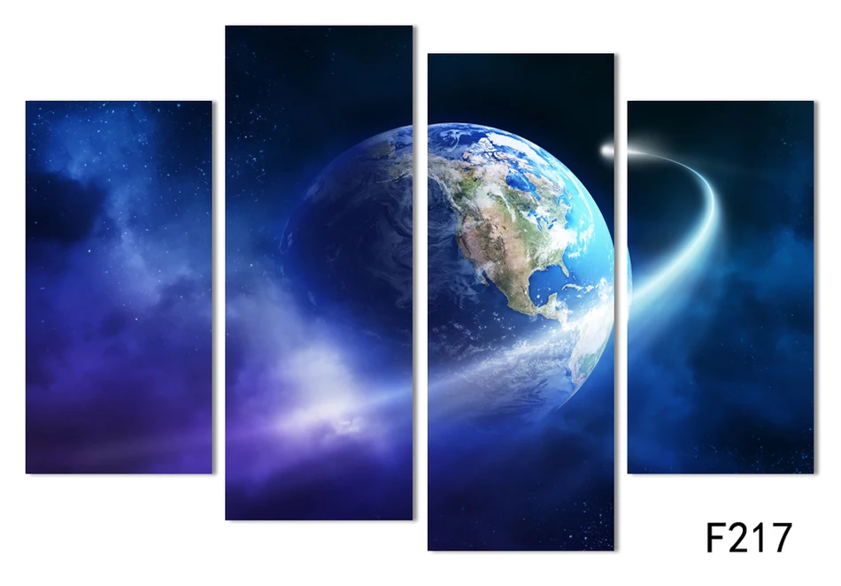 The Earth Map From the Space Canvas Painting Modern HD Large On Wall Art Gift For Living Room | Дом и сад