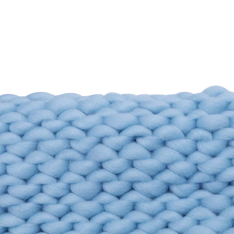 

M89CSoft Crochet Wool Basket Warm Wrap Baby Newborn Photography Props Blanket Pink/Khaki/Blue/White/Gray