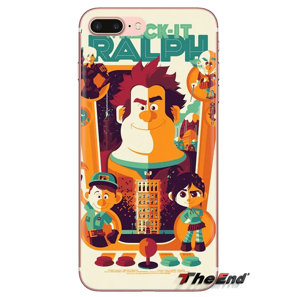 Soft Transparent Shell Covers For Samsung Galaxy J1 J2 J3 J4 J5 J6 J7 J8 Plus 2018 Prime 2015 2016 2017 Wreck it Ralph |