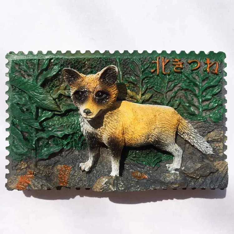 ЯПОНИЯ Хоккайдо туризма магнит наклейки на холодильник 3D стерео лиса тур