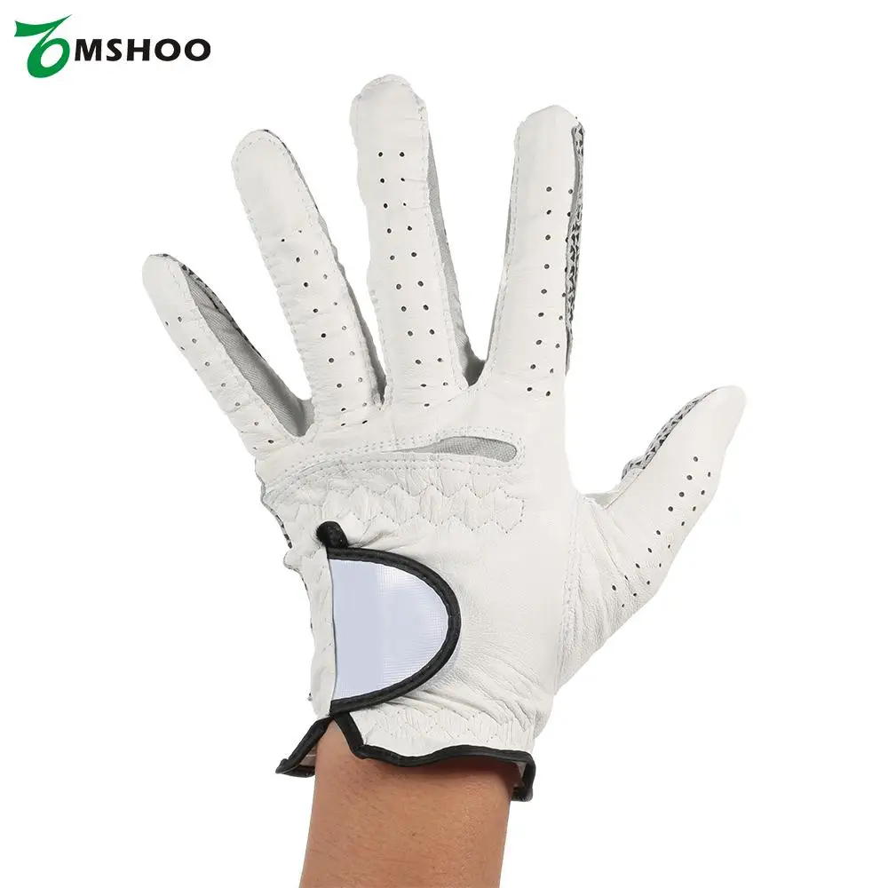 Кожаные мужские перчатки для гольфа левой руки мягкие дышащие из овчины