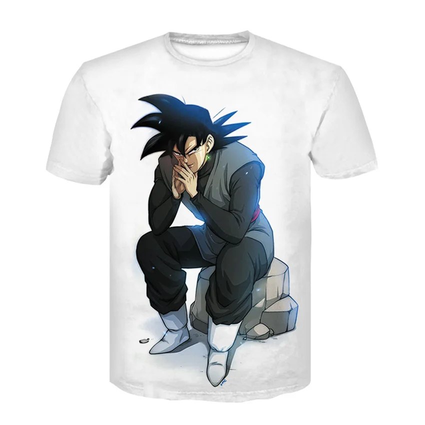 Men T Shirt Funny T-Shirts 3D Printed Dragon Ball Goku calm shirts Man Tee Streetwear Mens Tops Brand High Quality | Мужская одежда
