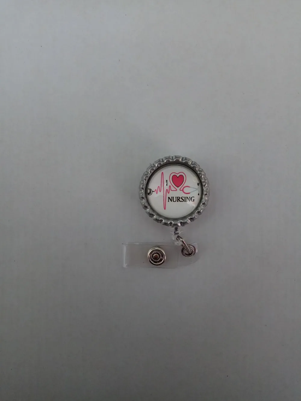 LOVE Heart RN Nurse ~ ID Badge Holder Retractable Reel 10pcs/lot |